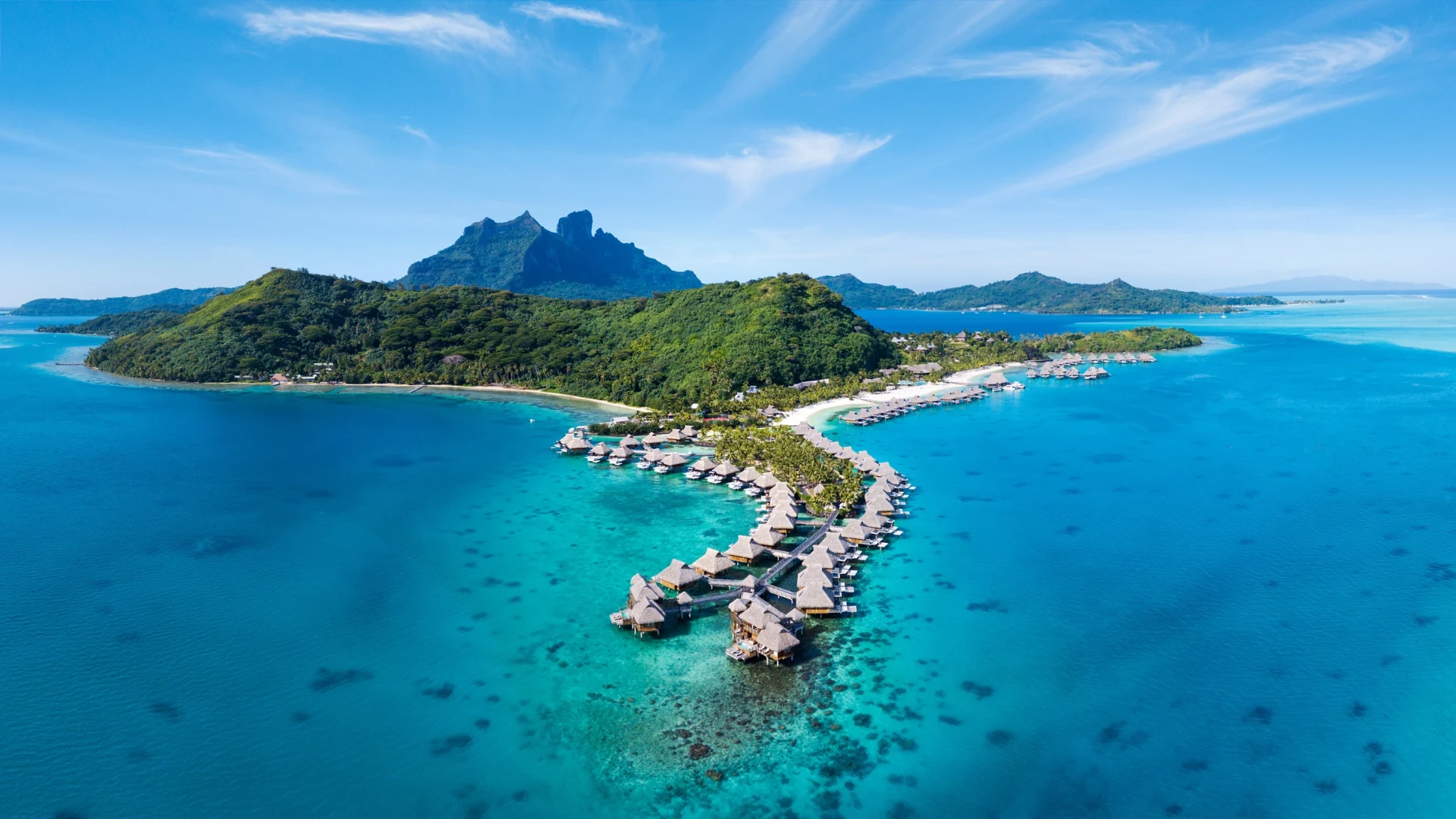 Conrad Bora Bora Nui aerial resort view