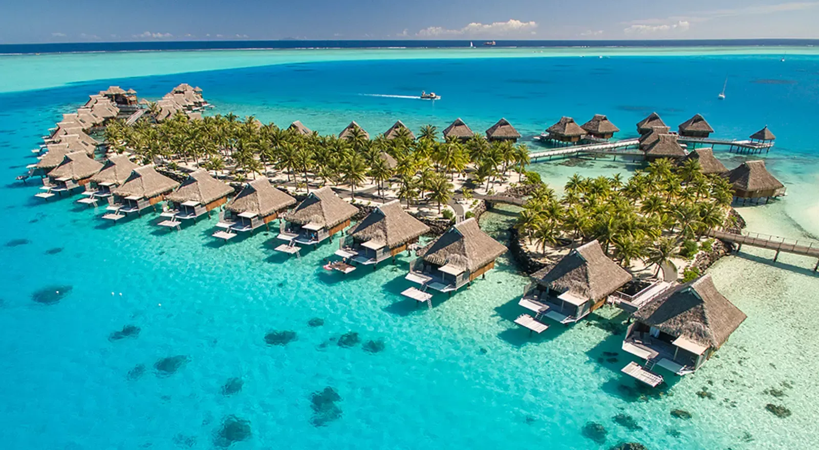 Conrad Bora Bora Nui sunset over the lagoon