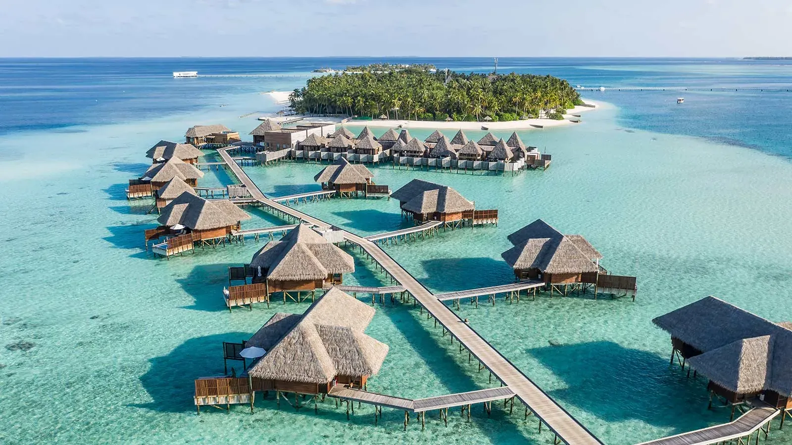 Conrad Maldives Rangali Island twin island aerial view
