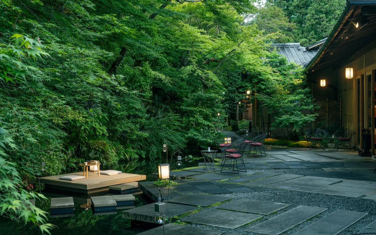 HOSHINOYA Kyoto, water garden, Kyoto