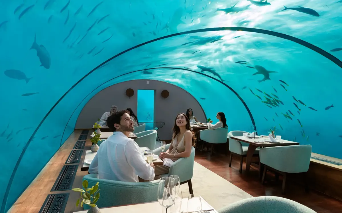 Ithaa Undersea Restaurant, photograph 3, Conrad Maldives Rangali Island, South Ari Atoll