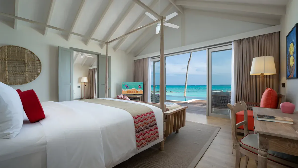 Lagoon villa bedroom at Cora Cora Maldives