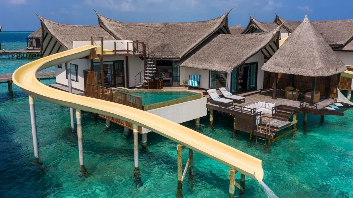 Ocean Pool Suite with Slide at OZEN Reserve Bolifushi
