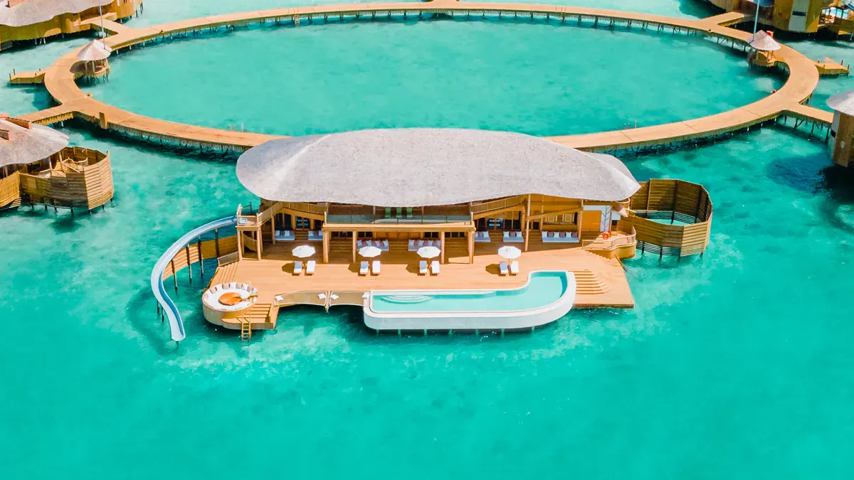 Water Retreat with slide at Soneva Jani in Noonu Atoll