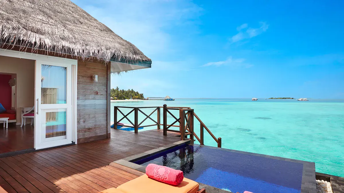 Water Villa with Pool at Sun Siyam Vilu Reef in Dhaalu Atoll
