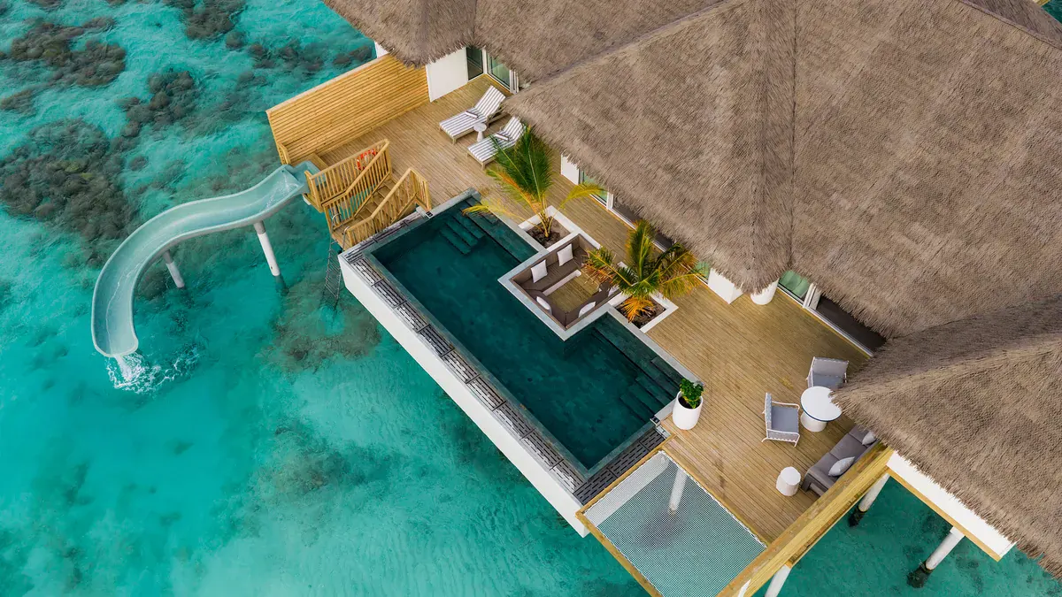 Ocean Signature Villa with Pool and Slide at Sun Siyam Vilu Reef