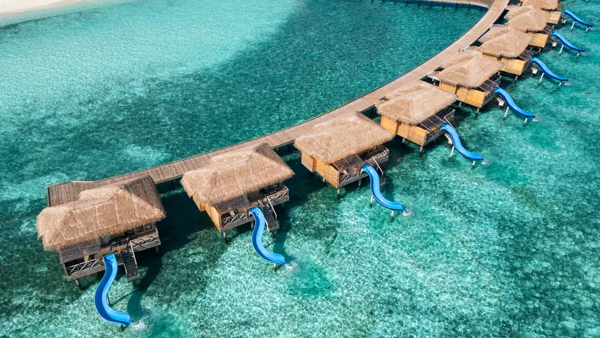 Aerial view of the slide suites at You & Me by Cocoon