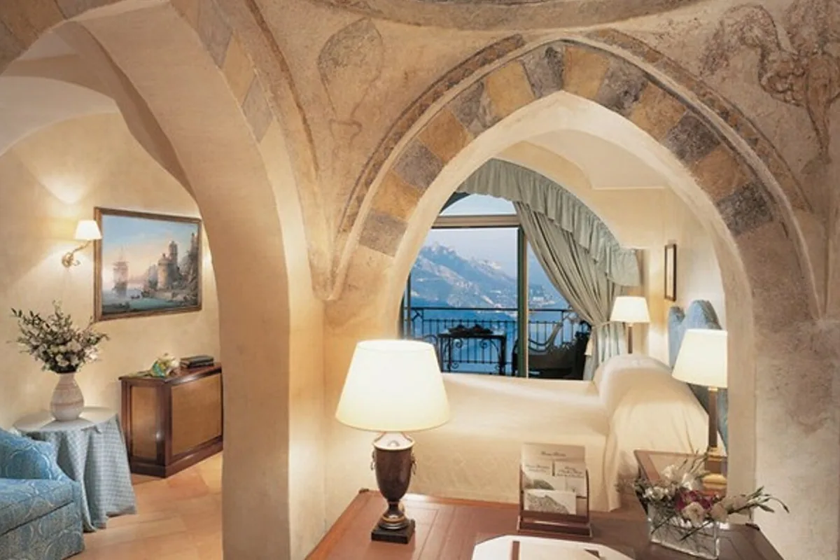 Caruso, A Belmond Hotel, Ravello, Amalfi Coast: guest room interior, photographed for Luxury Hotel Compare