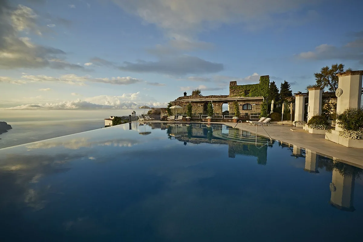 Caruso, A Belmond Hotel, Ravello, Amalfi Coast: pool and spa, photographed for Luxury Hotel Compare