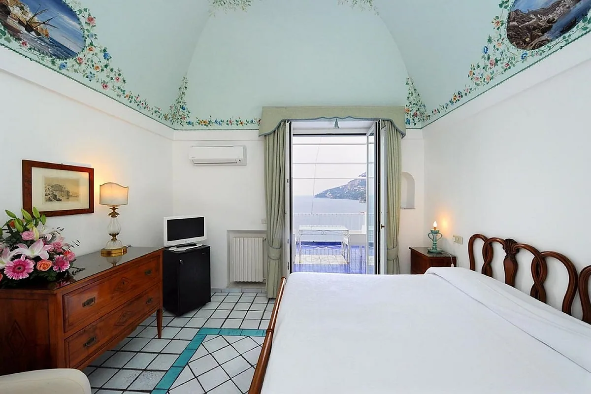 Hotel Luna Convento, Amalfi Town, Amalfi Coast: guest room interior, photographed for Luxury Hotel Compare