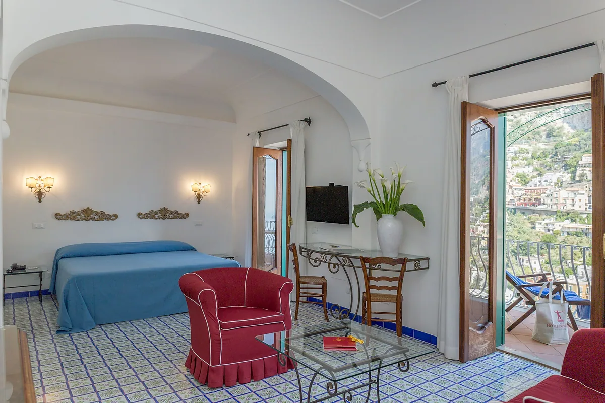 Hotel Poseidon Positano, Positano, Amalfi Coast: guest room interior, photographed for Luxury Hotel Compare