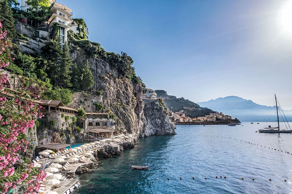 Hotel Santa Caterina, Amalfi Town, Amalfi Coast: pool and spa, photographed for Luxury Hotel Compare