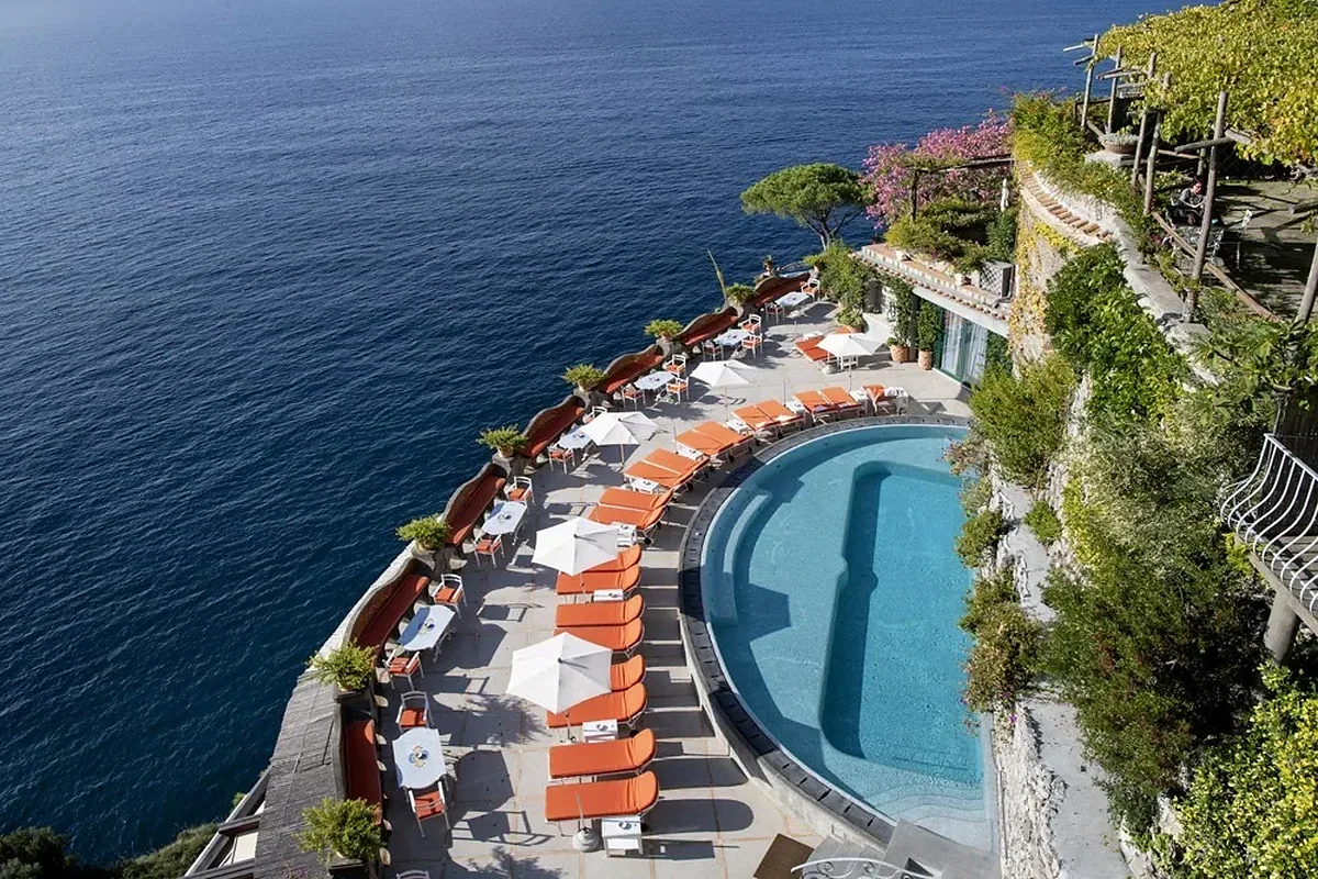 Il San Pietro di Positano, Positano, Amalfi Coast: exterior and setting, photographed for Luxury Hotel Compare