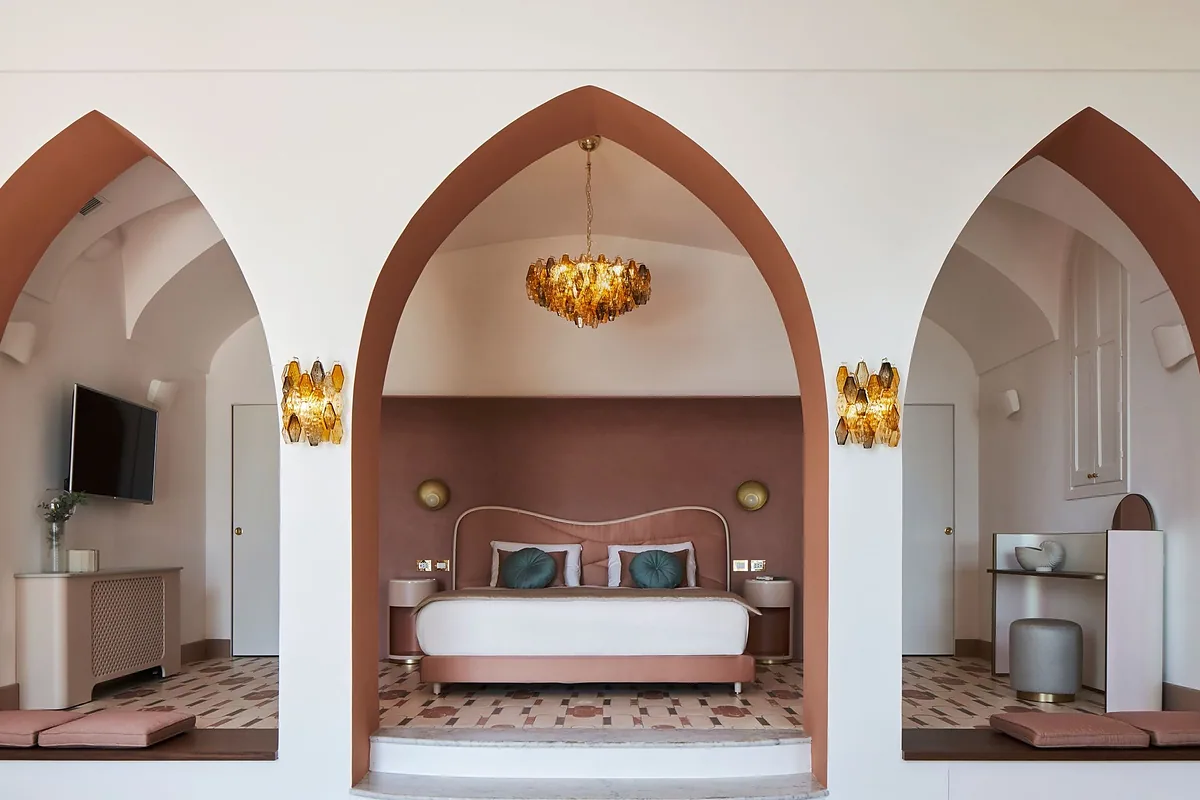 Palazzo Avino, Ravello, Amalfi Coast: guest room interior, photographed for Luxury Hotel Compare