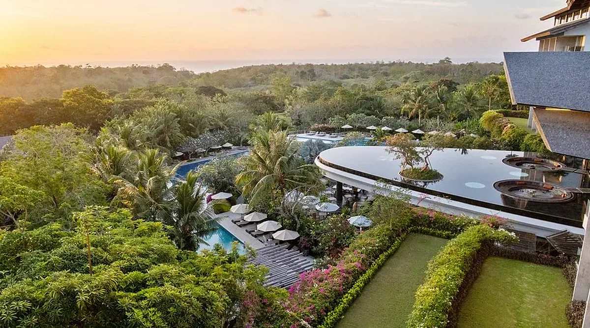AYANA Resort Bali, Jimbaran, Bali: exterior and setting, photographed for Luxury Hotel Compare