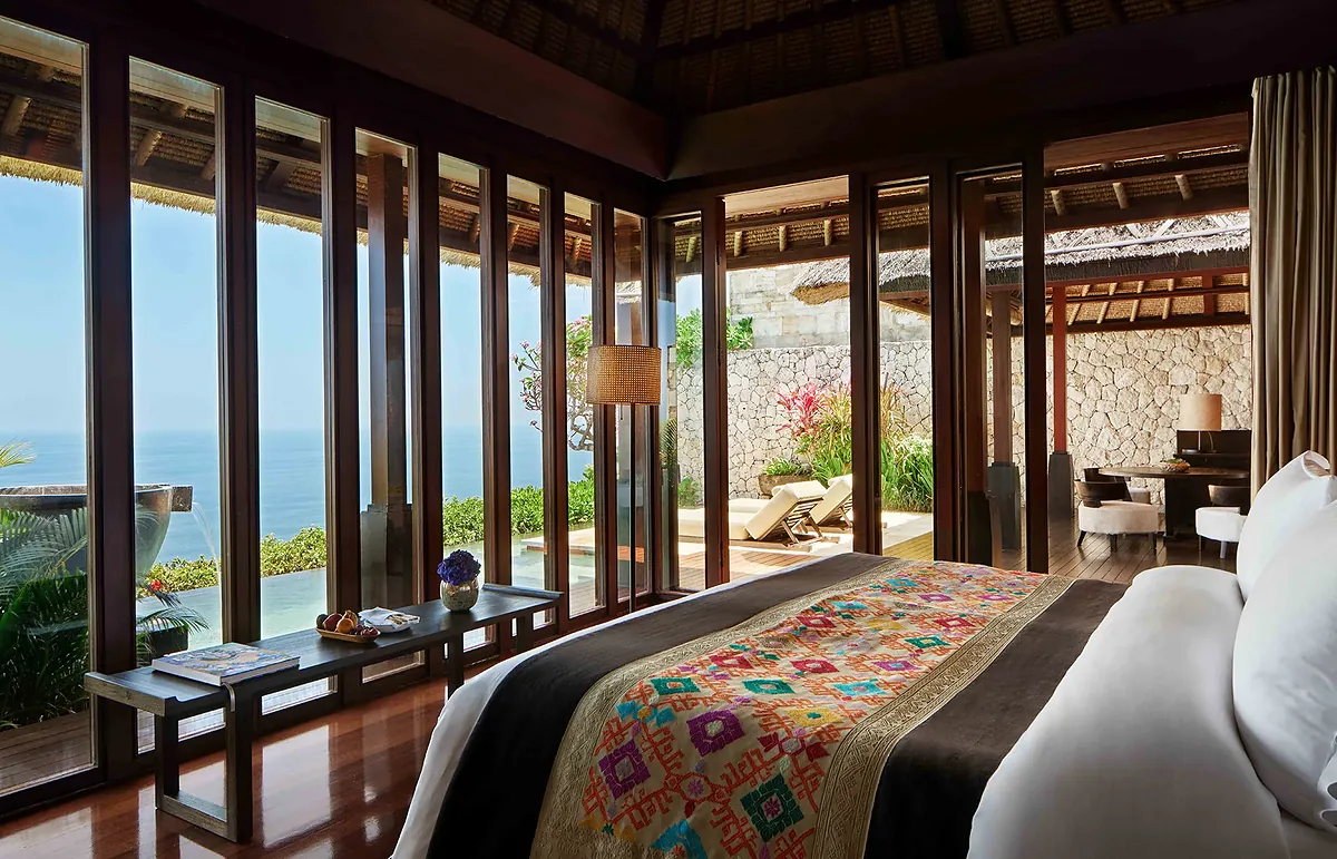 Bulgari Resort Bali, Uluwatu, Bali: guest room interior, photographed for Luxury Hotel Compare