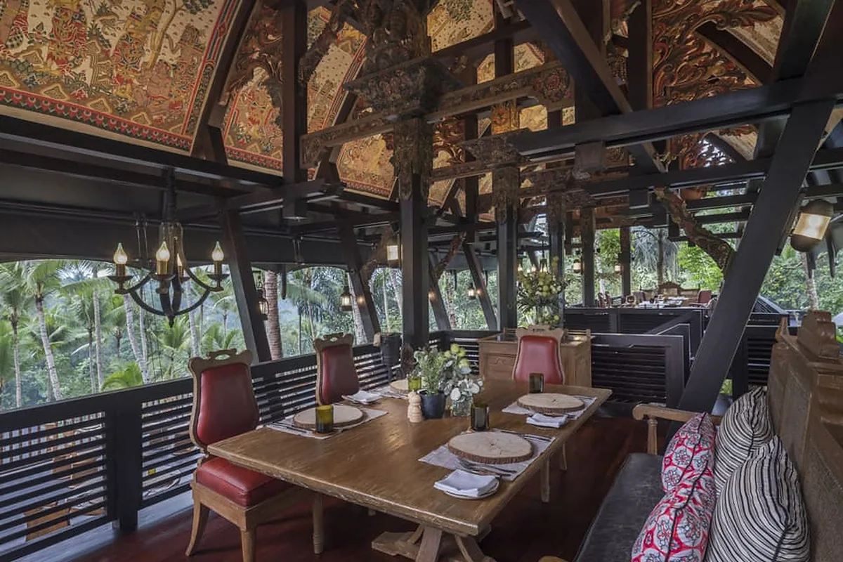 Capella Ubud, Ubud, Bali: restaurant, bar and dining terrace, photographed for Luxury Hotel Compare