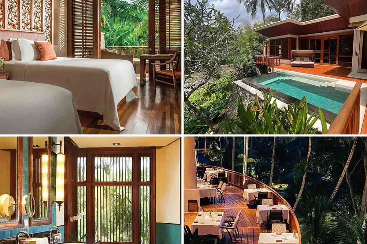 Four Seasons Resort Bali at Sayan, Ubud, Bali: guest room interior, photographed for Luxury Hotel Compare