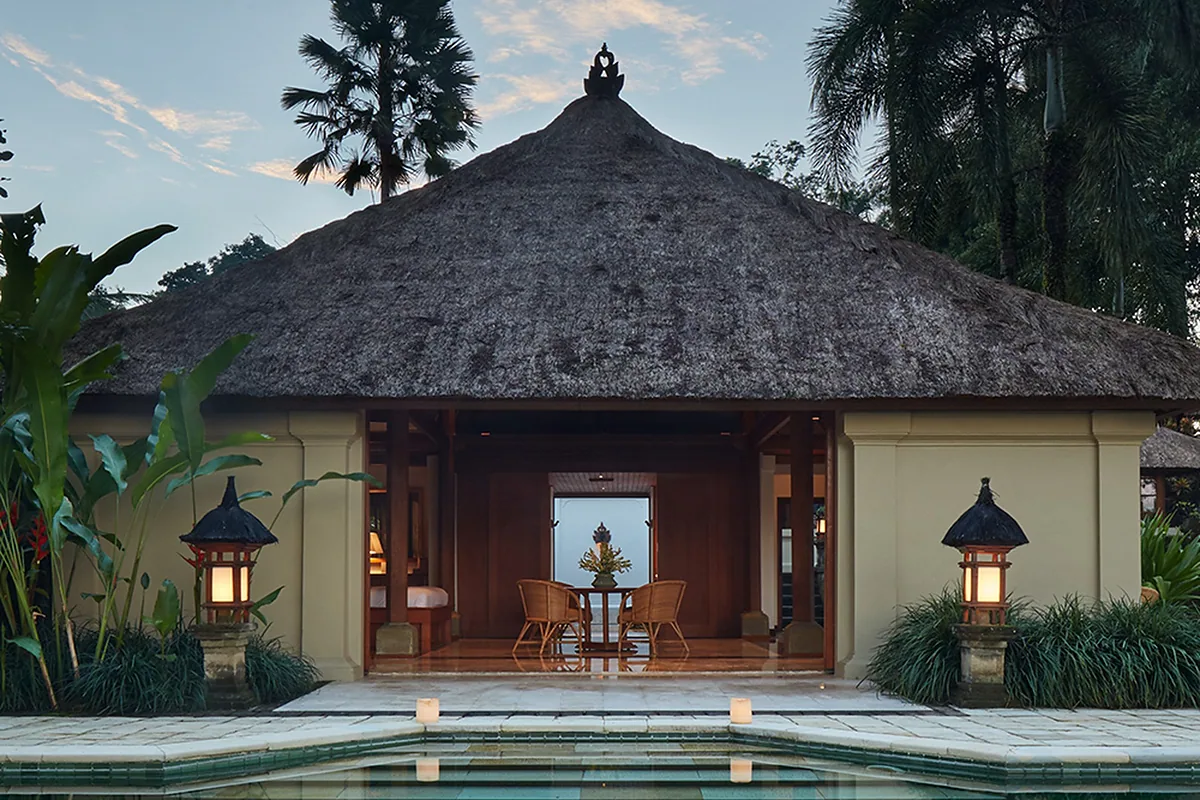 Amandari, Ubud, Bali: arrival, grounds and architecture, photographed for Luxury Hotel Compare
