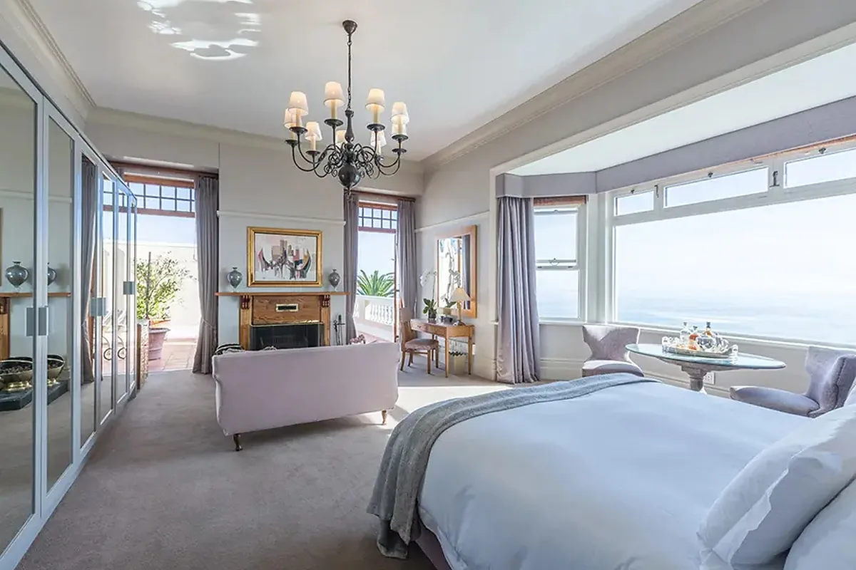 Ellerman House, Bantry Bay, Cape Town: guest room interior, photographed for Luxury Hotel Compare