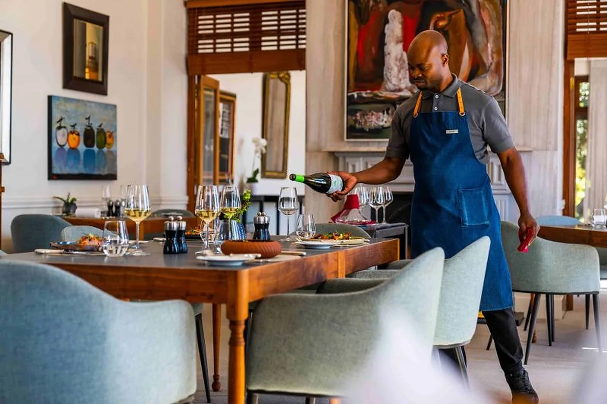 Ellerman House, Bantry Bay, Cape Town: restaurant, bar and dining terrace, photographed for Luxury Hotel Compare