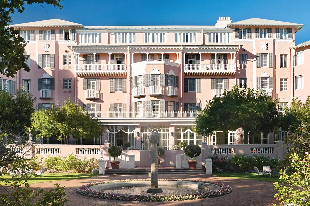 Belmond Mount Nelson Hotel, Gardens, Cape Town: arrival, grounds and architecture, photographed for Luxury Hotel Compare