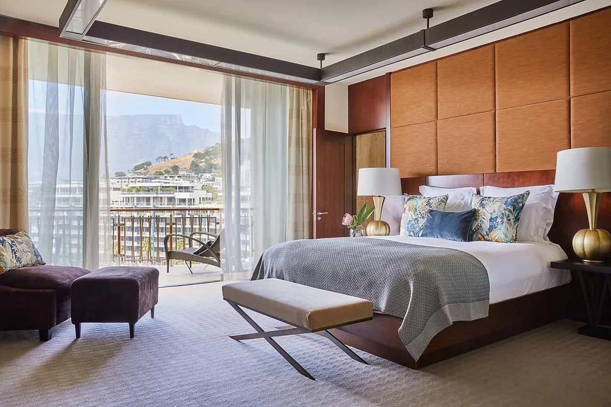 One&Only Cape Town, V&A Waterfront, Cape Town: guest room interior, photographed for Luxury Hotel Compare