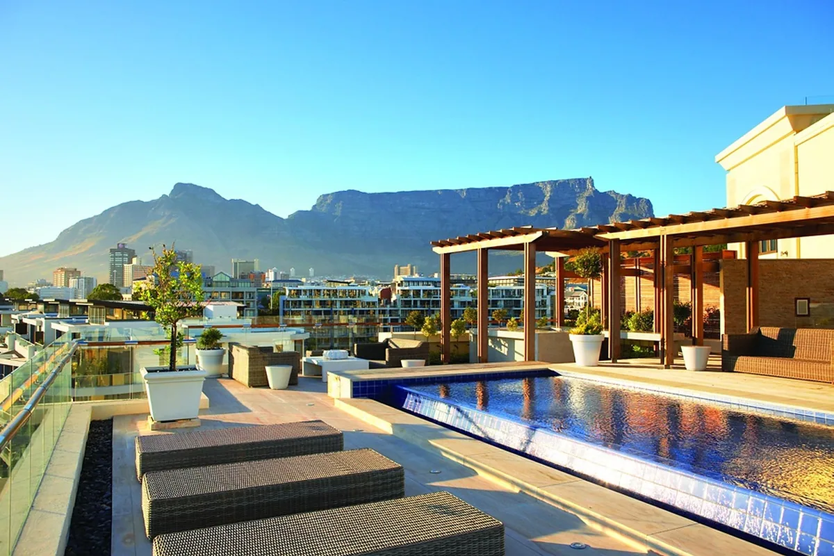 One&Only Cape Town, V&A Waterfront, Cape Town: pool and spa, photographed for Luxury Hotel Compare