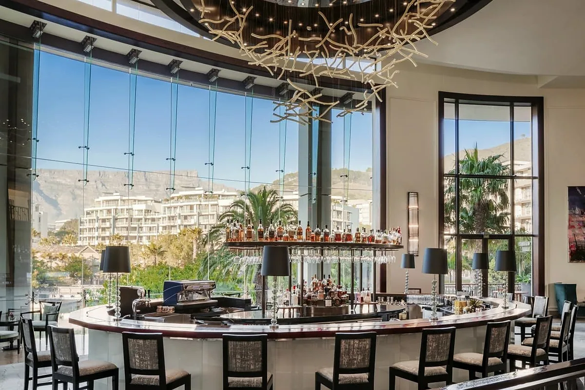 One&Only Cape Town, V&A Waterfront, Cape Town: restaurant, bar and dining terrace, photographed for Luxury Hotel Compare