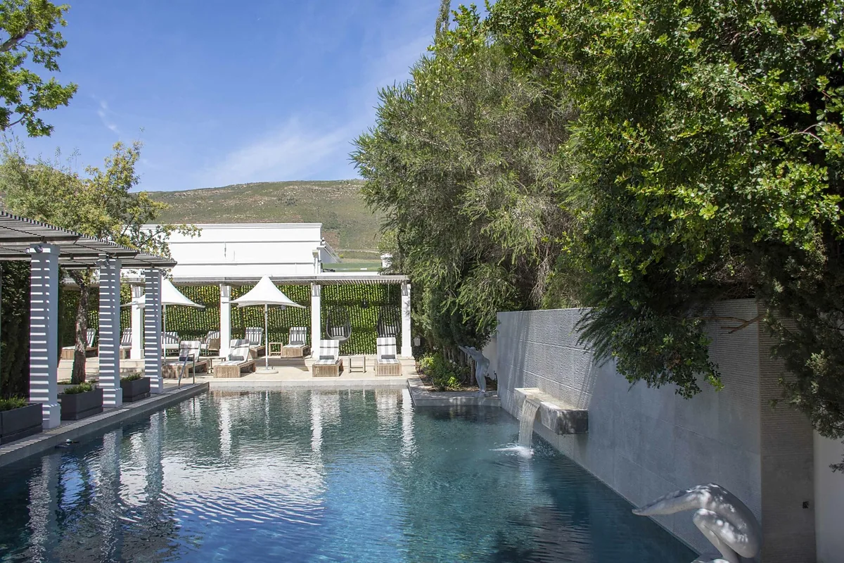 Steenberg Hotel & Spa, Constantia, Cape Town: pool and spa, photographed for Luxury Hotel Compare