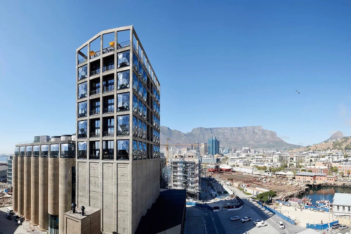 The Silo Hotel, V&A Waterfront, Cape Town: arrival, grounds and architecture, photographed for Luxury Hotel Compare
