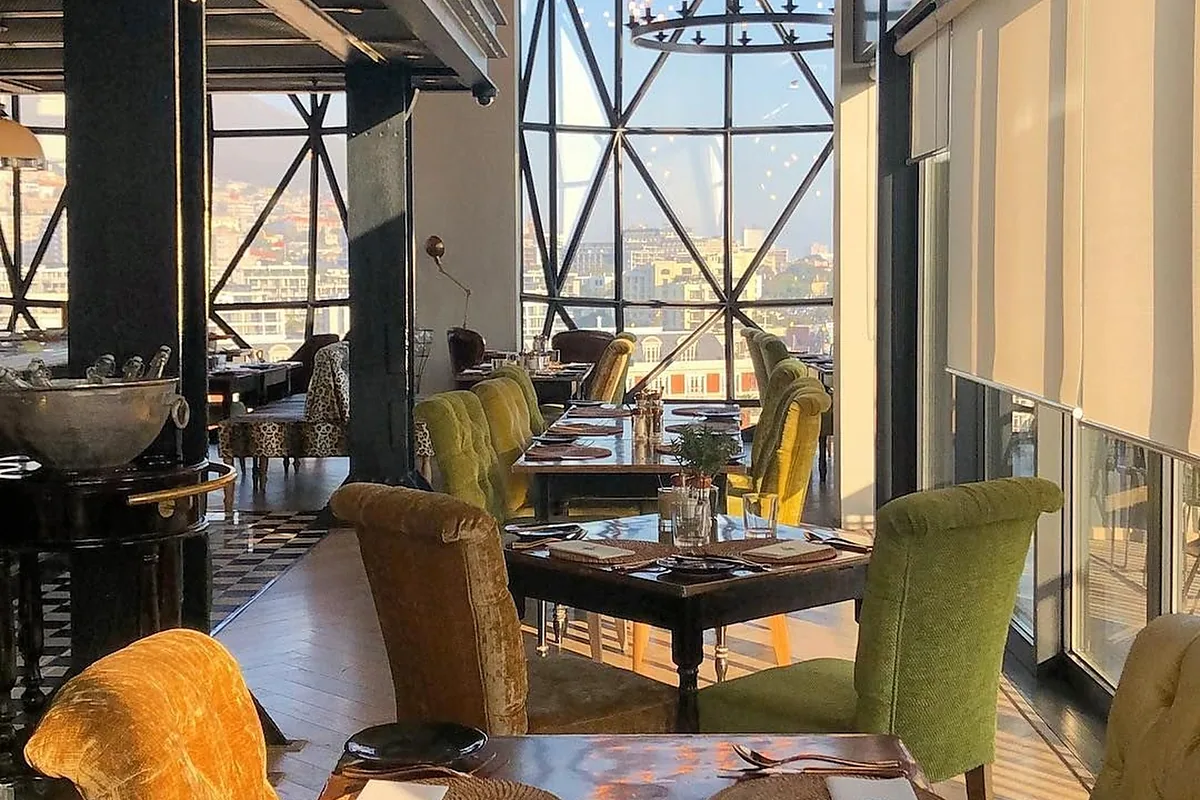 The Silo Hotel, V&A Waterfront, Cape Town: restaurant, bar and dining terrace, photographed for Luxury Hotel Compare