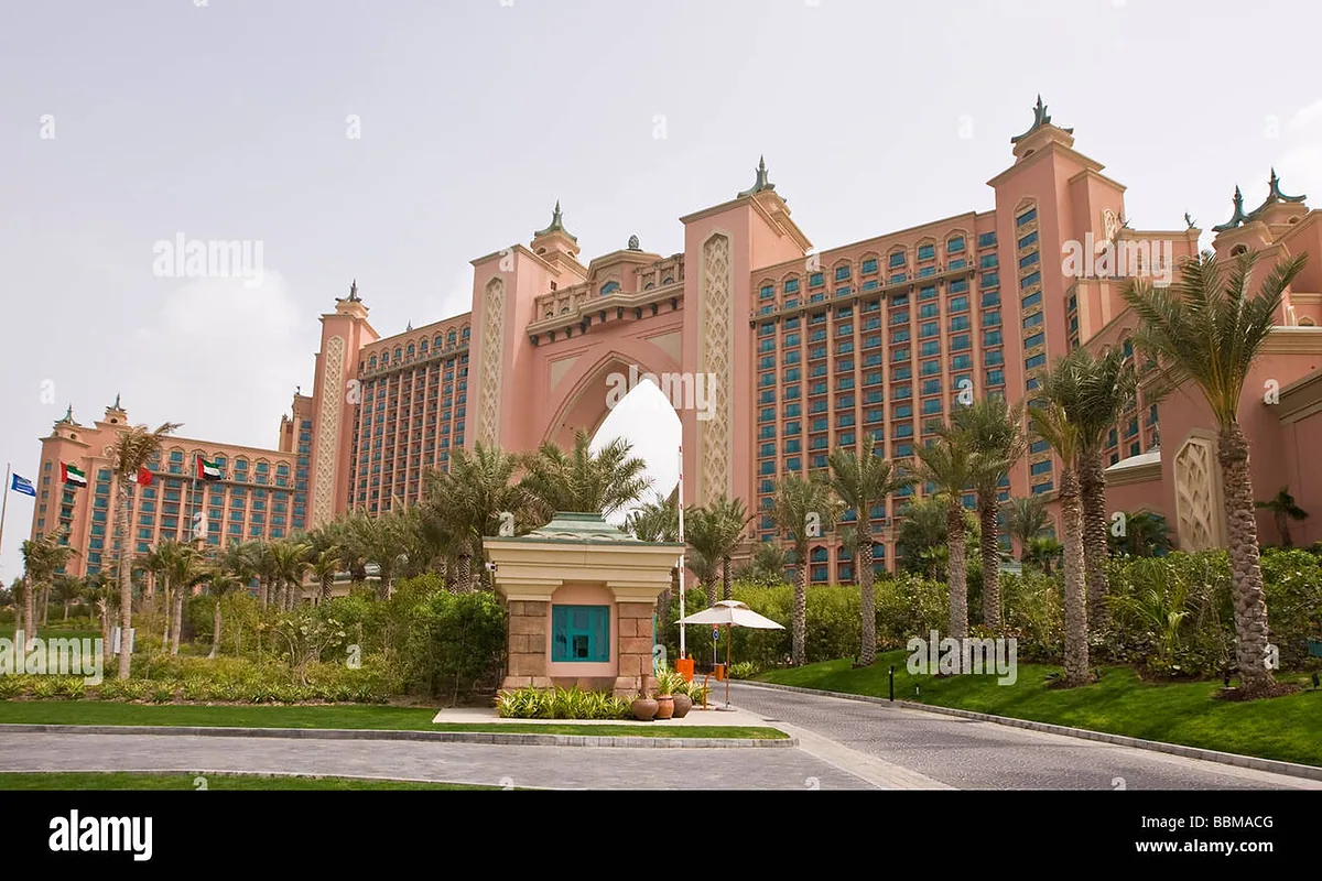 Atlantis The Royal, Palm Jumeirah, Dubai: arrival, grounds and architecture, photographed for Luxury Hotel Compare