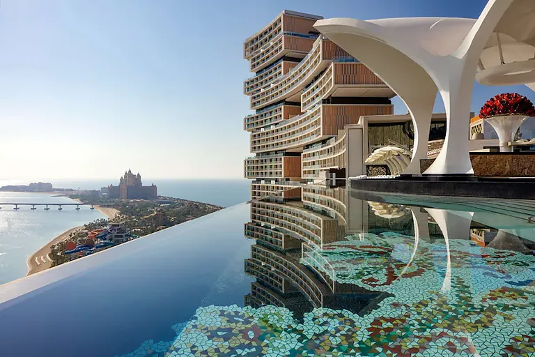 Atlantis The Royal Dubai stacked glass architecture