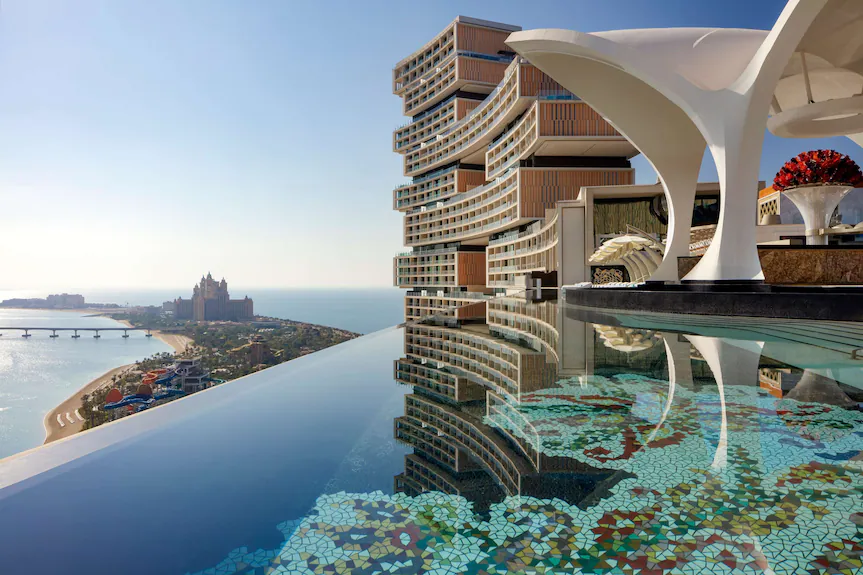 Atlantis The Royal Dubai stacked glass architecture