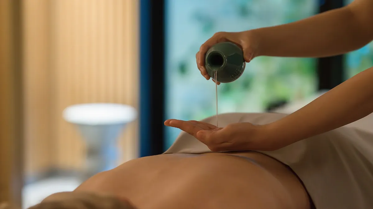 Banyan Tree Higashiyama Kyoto, oil poured during a spa treatment, Kyoto