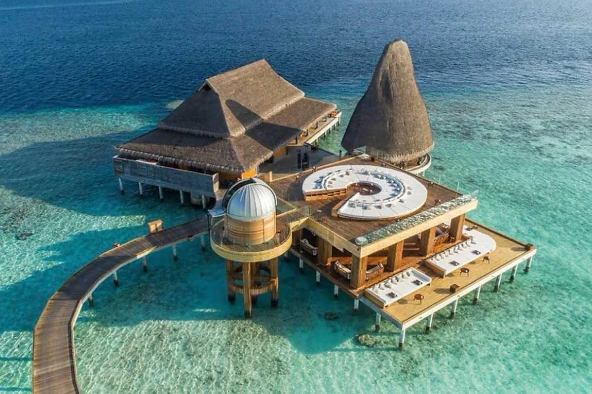 Anantara Kihavah Maldives, Baa Atoll, Maldives: arrival, grounds and architecture, photographed for Luxury Hotel Compare