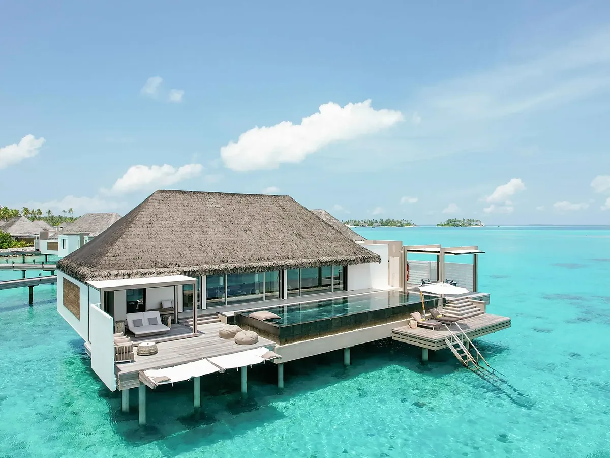 Cheval Blanc Randheli, Noonu Atoll, Maldives: exterior and setting, photographed for Luxury Hotel Compare