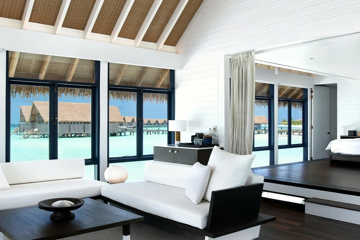 COMO Cocoa Island, South Malé Atoll, Maldives: guest room interior, photographed for Luxury Hotel Compare
