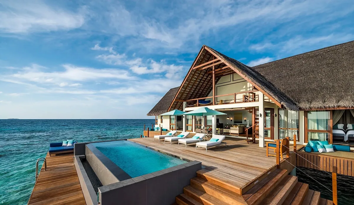 Four Seasons Landaa Giraavaru, Baa Atoll, Maldives: exterior and setting, photographed for Luxury Hotel Compare