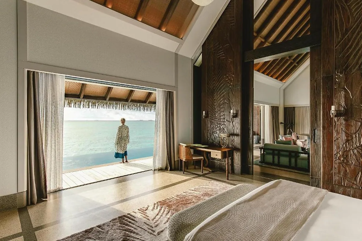 JOALI Maldives, Raa Atoll, Maldives: guest room interior, photographed for Luxury Hotel Compare