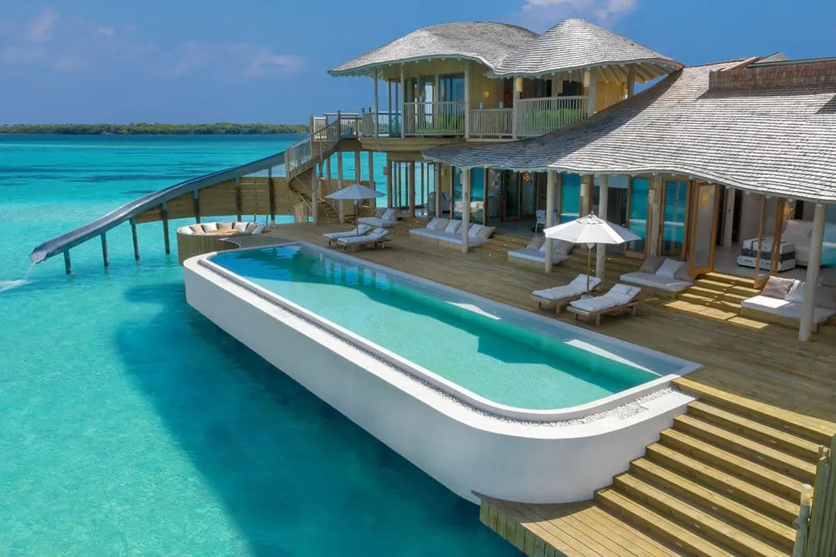 Soneva Jani vs Soneva Fushi: Overwater Drama or Barefoot Jungle?, The pool and deck of a 2 Bedroom Water Reserve at Soneva Jani