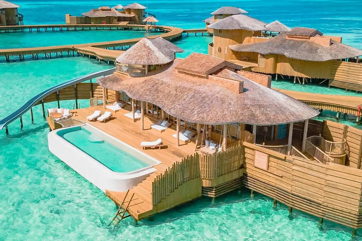 Soneva Jani, Noonu Atoll, Maldives: pool and spa, photographed for Luxury Hotel Compare