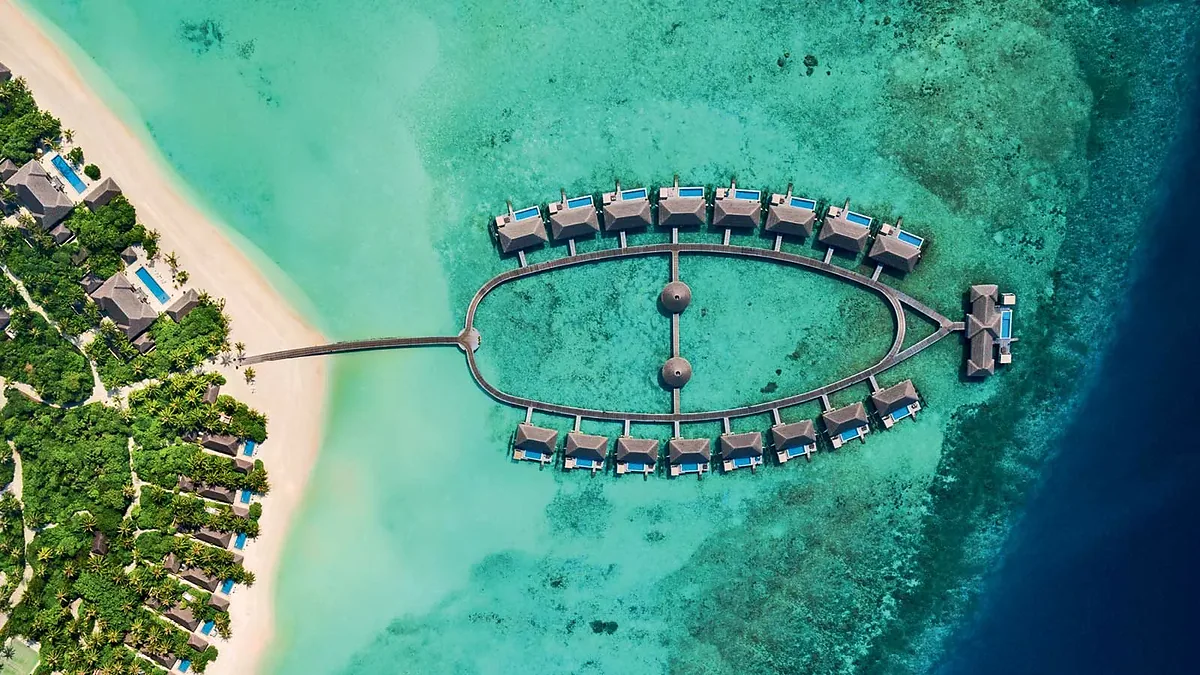 Velaa Private Island, Noonu Atoll, Maldives: exterior and setting, photographed for Luxury Hotel Compare
