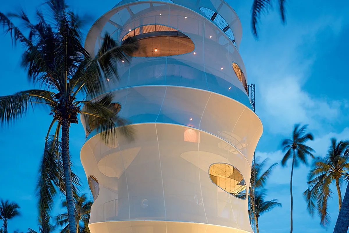 Velaa Private Island, Noonu Atoll, Maldives: arrival, grounds and architecture, photographed for Luxury Hotel Compare