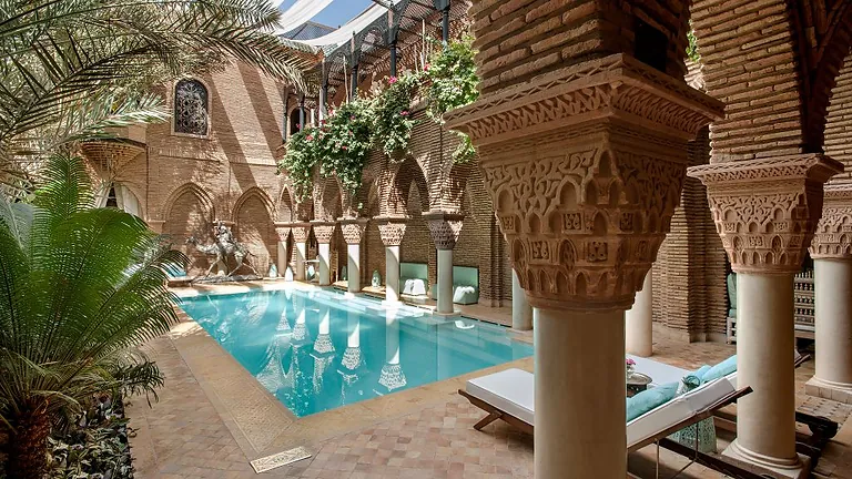 La Sultana Marrakech interior courtyard with Moorish architecture