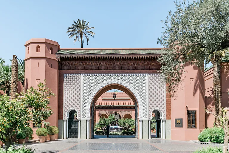 Royal Mansour Marrakech private riad courtyard with zellige tilework