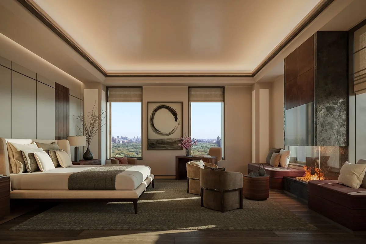 Aman New York, Midtown, New York: guest room interior, photographed for Luxury Hotel Compare