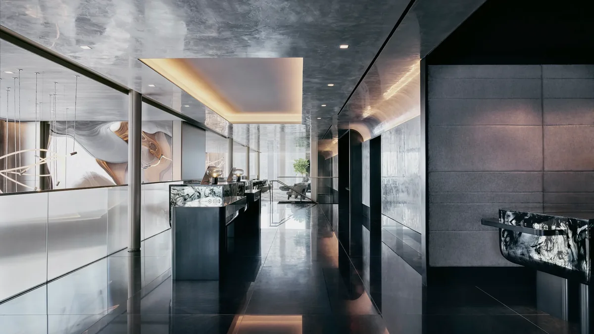 Equinox Hotel New York — the corridor into the spa