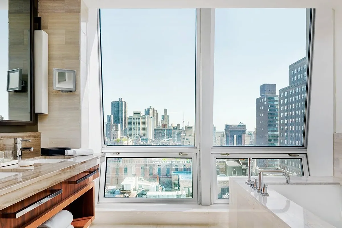 Langham Place New York Fifth Avenue, Midtown, New York: pool and spa, photographed for Luxury Hotel Compare